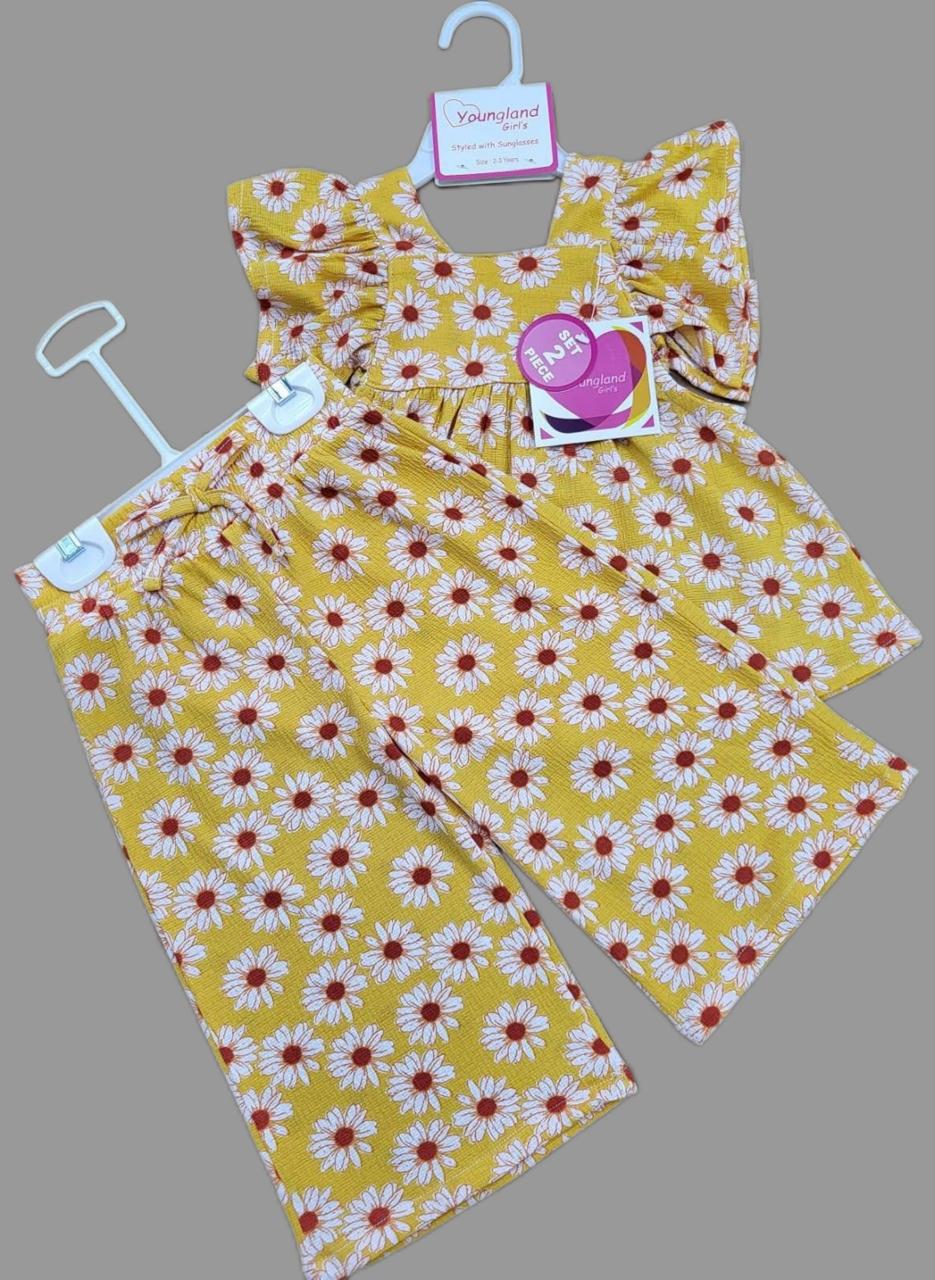 টপ ও ওয়াইড-লেগ প্যান্ট সেট